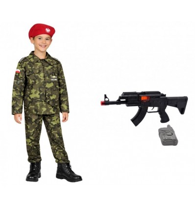 Strój Żołnierz Polski  Wojsko Moro Militaria Armia + KARABIN