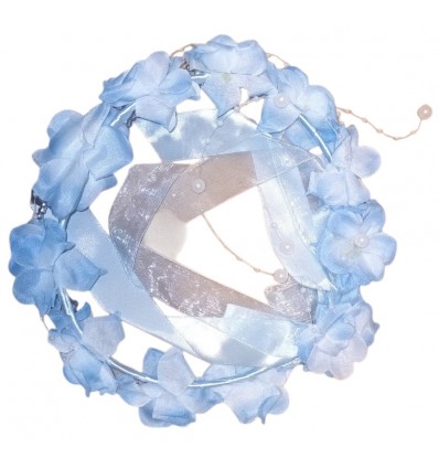 Wianek na Głowę,Niebieskie Kwiatki Wiosna Lato WYPRZEDAŻ