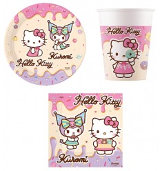 Zestaw Urodzinowy HELLO KITTY I KUROMI 36 el