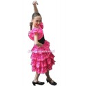 Strój Różowo Czarny Flamenco Hiszpanka na Bal Karnawał roz. 140 WYPRZEDAŻ