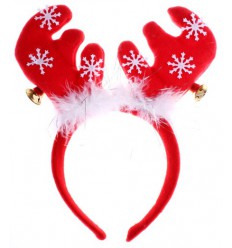 OPASKA CZERWONE ROGI RENIFERA ZE ŚNIEŻYNKAMI,ŚWIĘTA