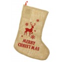 Skarpeta Świąteczna na Prezenty RENIFER Juta