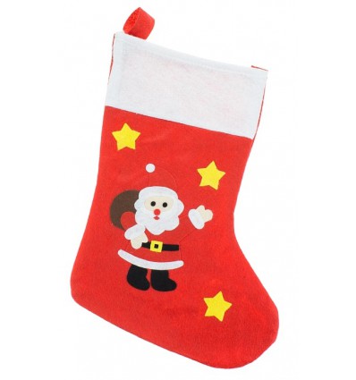 Skarpeta świąteczna na prezenty Z MIKOŁAJEM, 40x28 cm